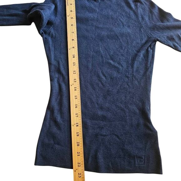 Ted baker Duana Sz 2 US S Midnight blue frill Neck detail light weight sweater - Picture 7 of 8